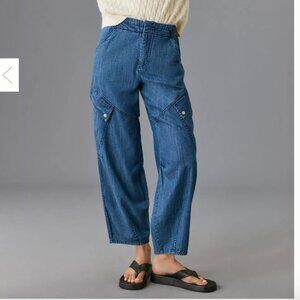 Anthropologie Pilcro Utility Curve Mid Rise Relaxed Leg Jeans